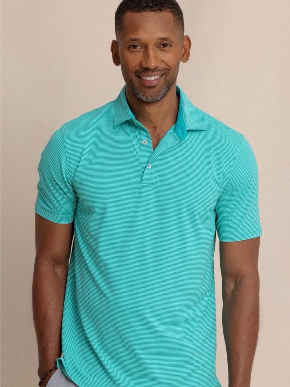 Southern Tide Men's Polo in Aqua